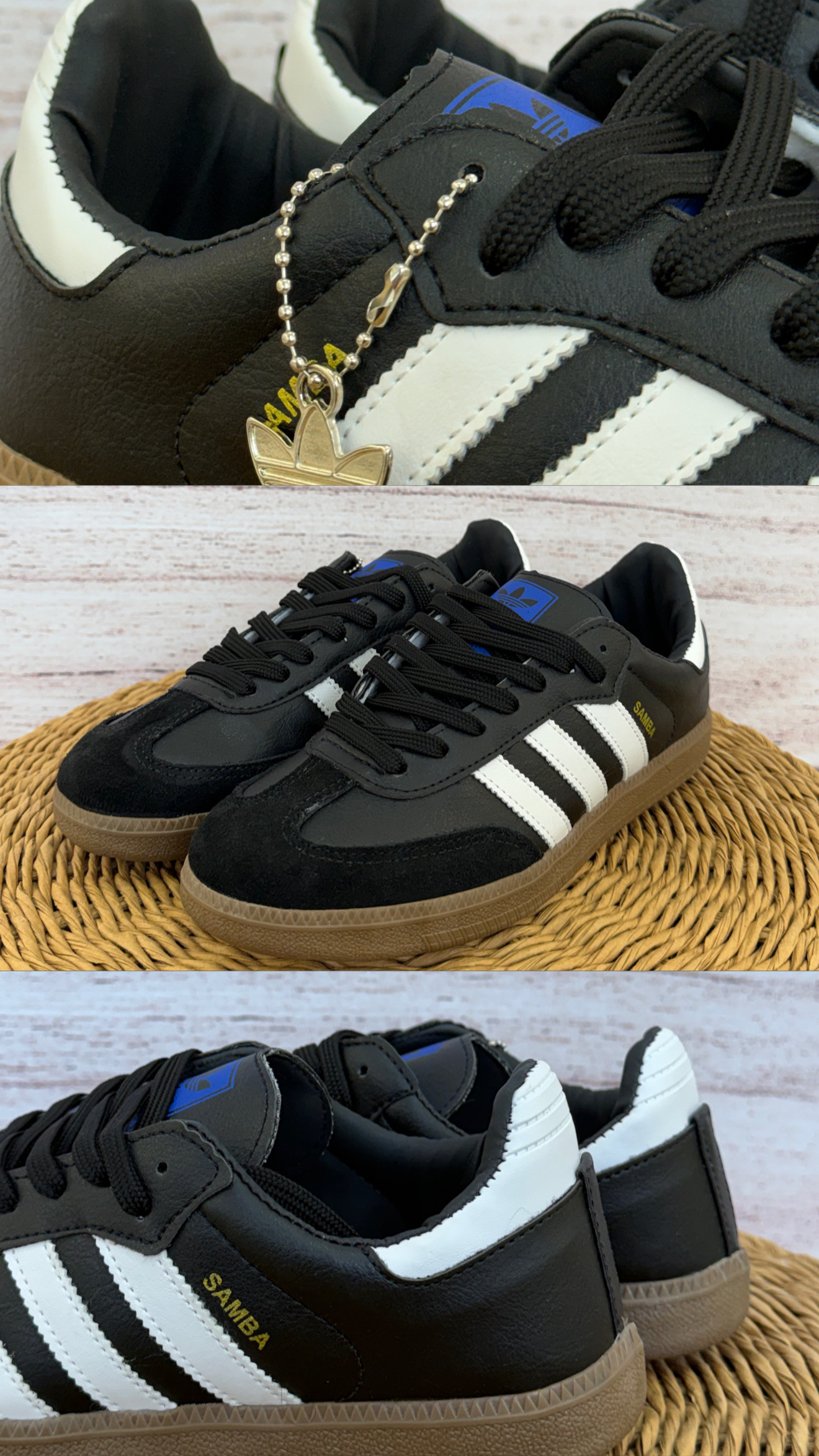 Zapatillas Adidas Samba blanco franja negra