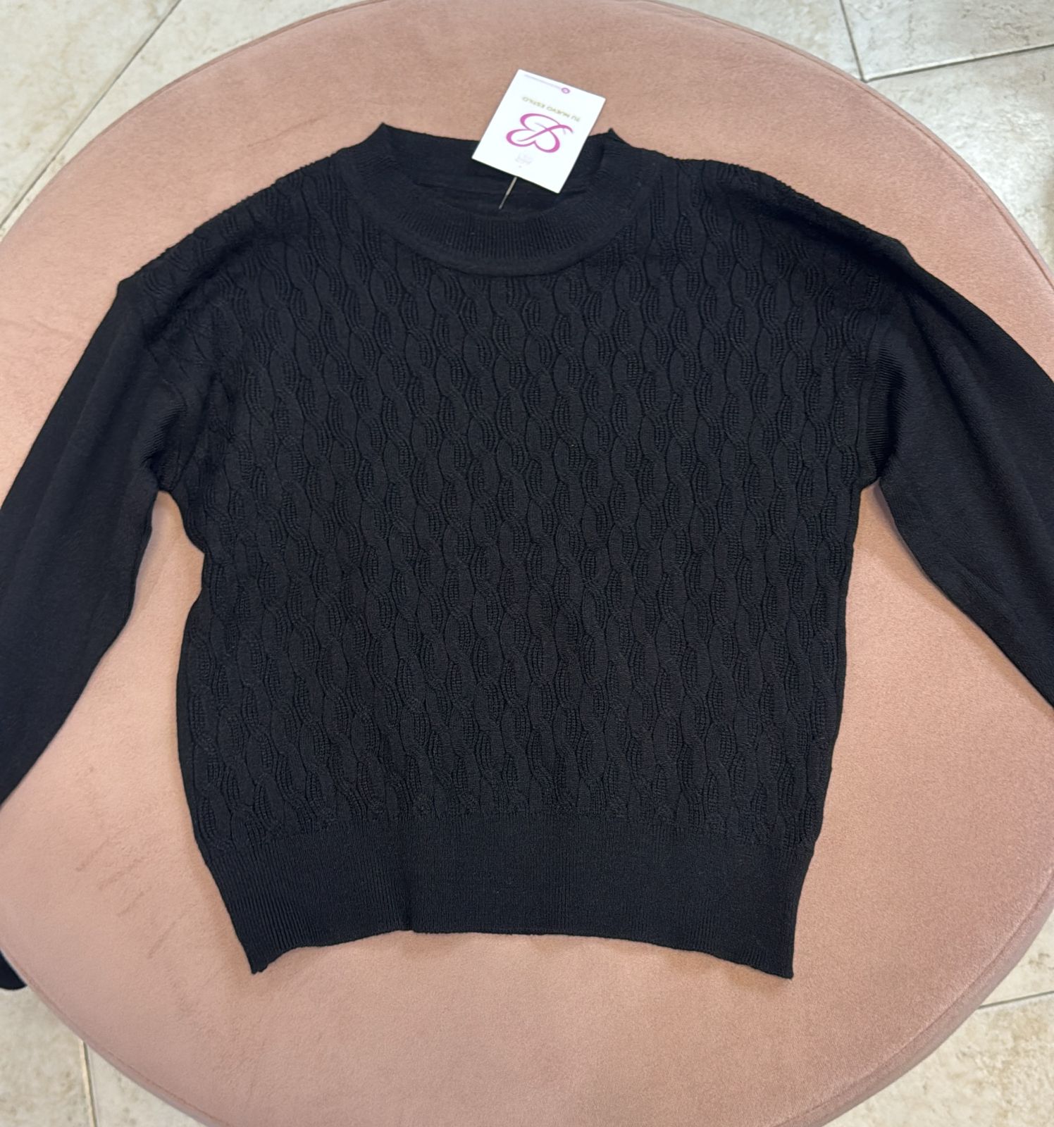 sweaters negro bordado en 8