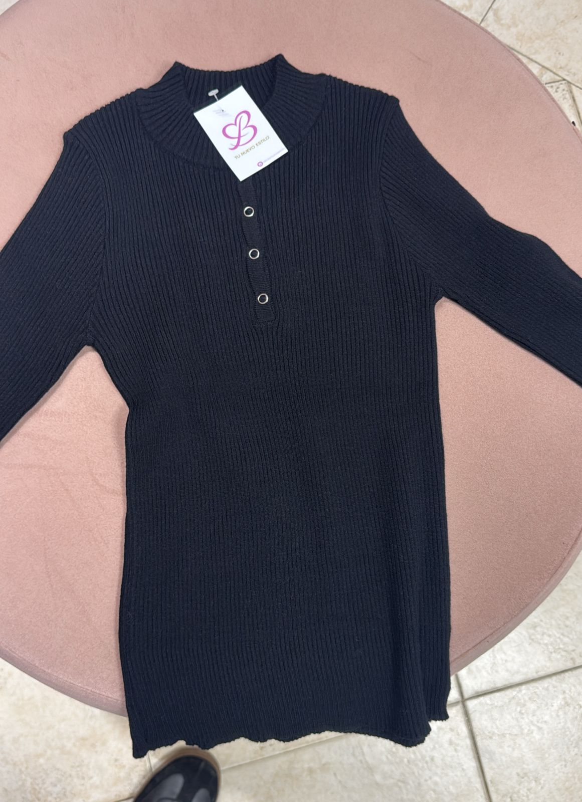 sweaters boton en el pecho