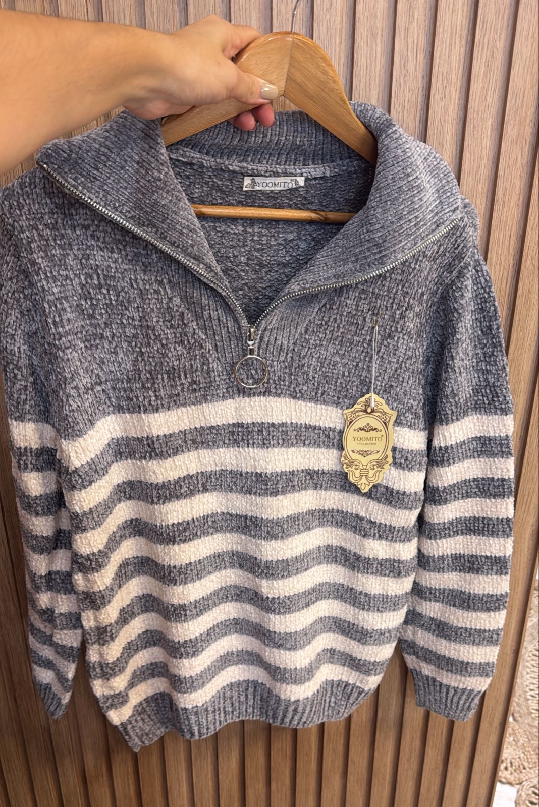 sweaters rayas cierre