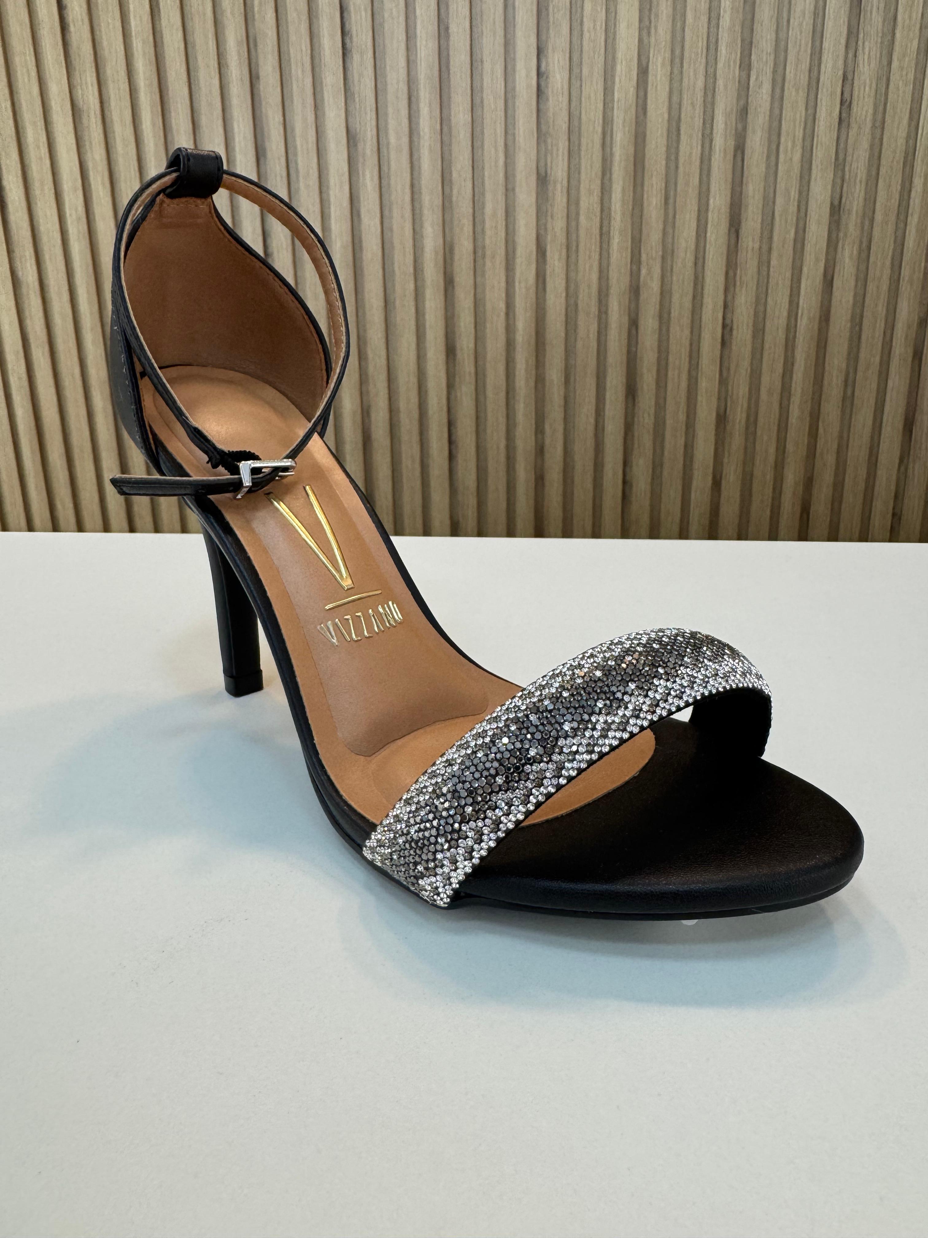 Vizano - Pelica tira strass taco aguja negra