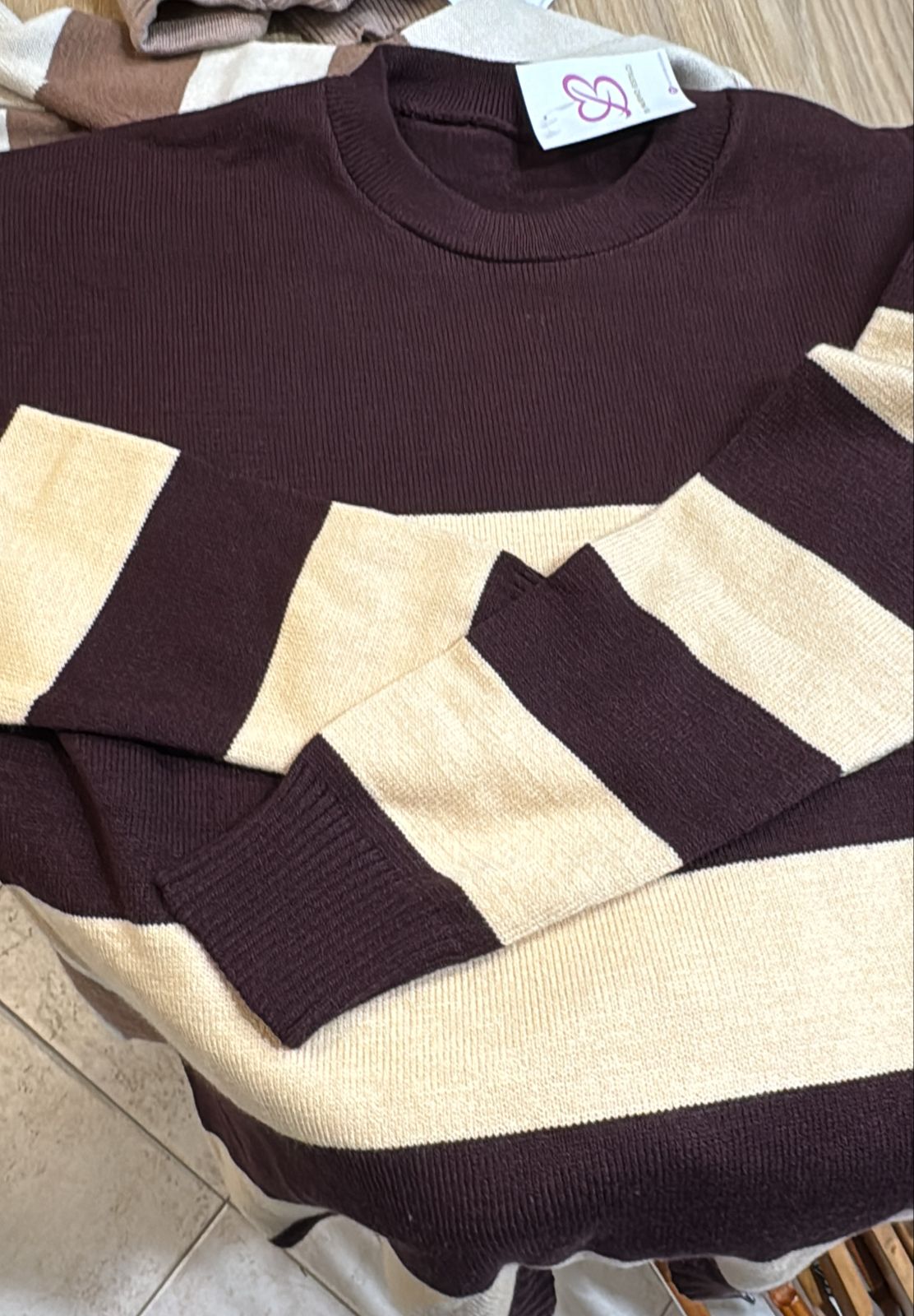 sweaters a rayas anchas
